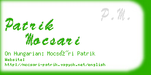 patrik mocsari business card